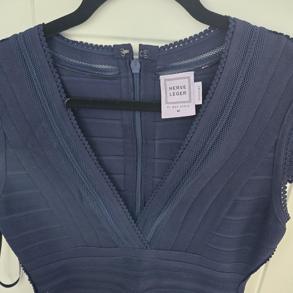 Herve Leger Deep Blue Mini Dress - Picture 3 of 3